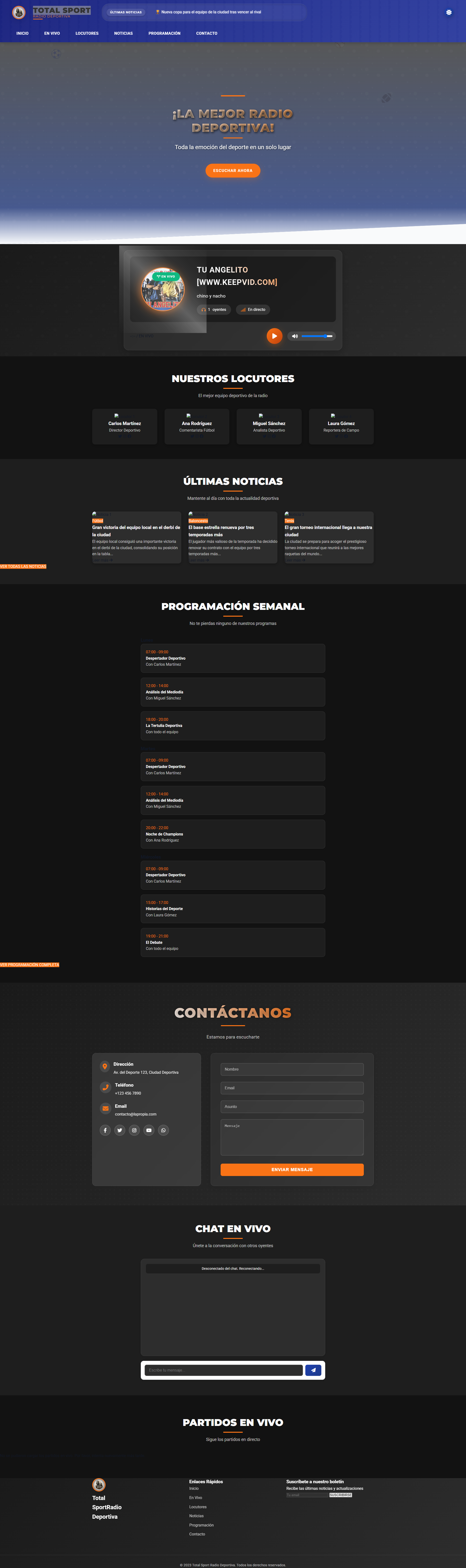 Vista previa Total Sport Radio